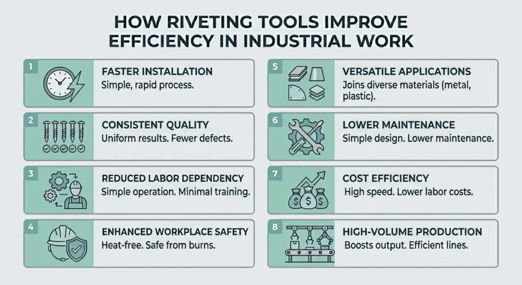How Riveting Tools Improve Efficiency in Industrial Work