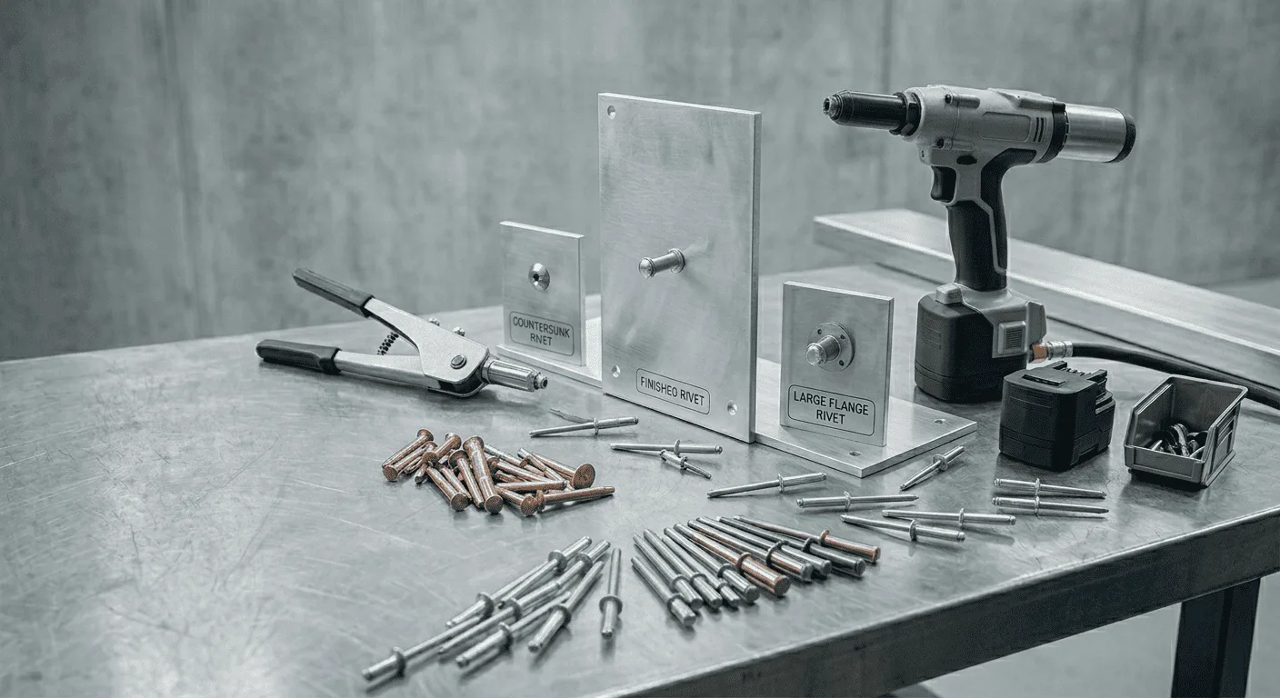 Rivets and professional tools, including a cordless and manual gun, for a Penang-based supplier.